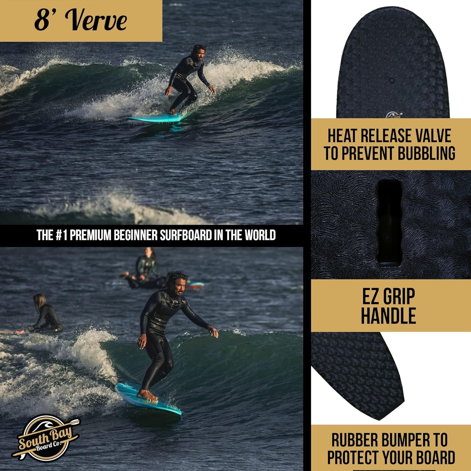 South Bay Board Co. 7' Premium Foam Wax-Free Soft-Top Surfboards Review ...